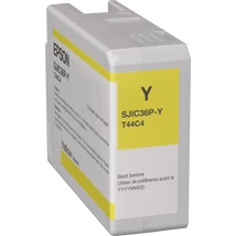 Epson SJIC36P(Y) C6500/C6000 Tintapatron Yellow 80ml