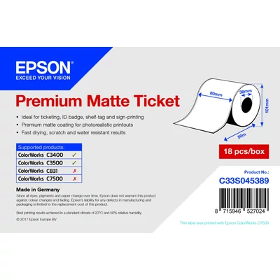 Epson prémium matt inkjet címke 80mm x 50m