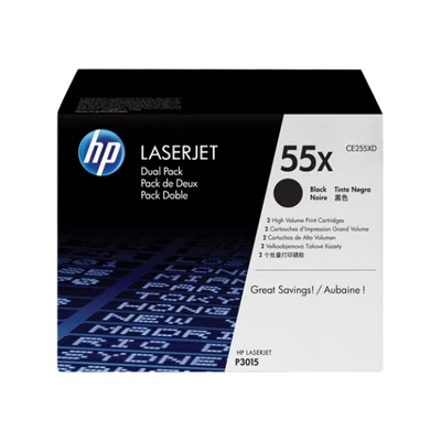 HP CE255XD Toner Black 2*12.500 oldal kapacitás No.55X