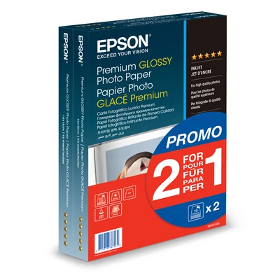 Epson 10x15 Premium Fényes Fotópapír 2x40Lap 255g 