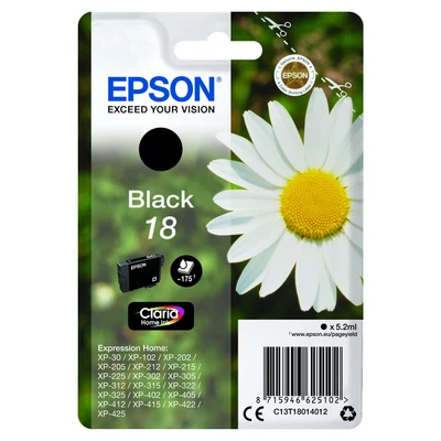 Epson T1801 Tintapatron Black 5,2ml No.18