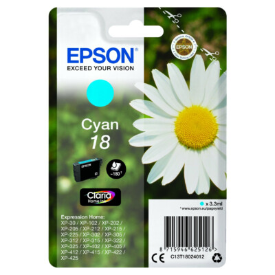 Epson T1802 Tintapatron Cyan 3,3ml No.18