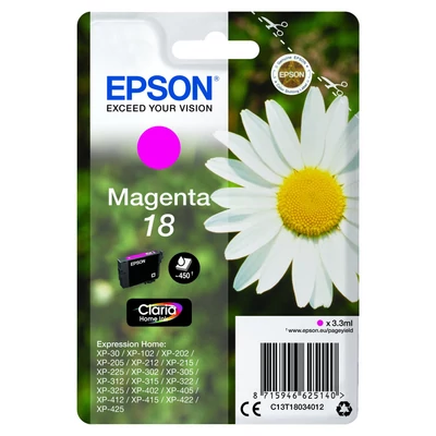 Epson T1803 Tintapatron Magenta 3,3ml No.18