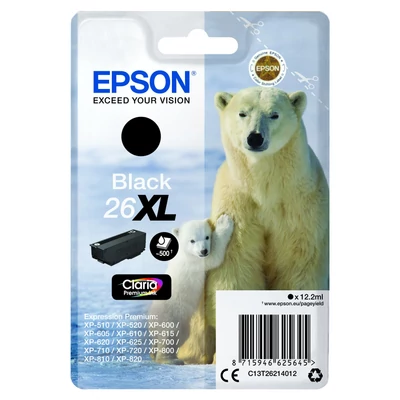 Epson T2621 Tintapatron Black 12,2ml No.26XL