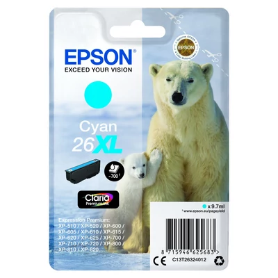 Epson T2632 Tintapatron Cyan 9,7ml No.26XL