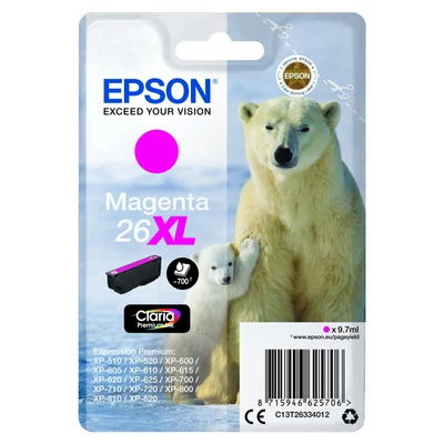 Epson T2633 Tintapatron Magenta 9,7ml No.26XL