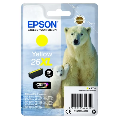 Epson T2634 Tintapatron Yellow 9,7ml No.26XL