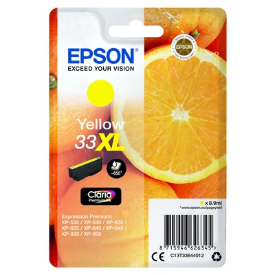 Epson T3364 Tintapatron Yellow 8,9ml No.33XL