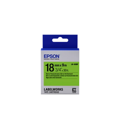 Epson LK-5GBF címkeszalag Black/Green 18mm (9m)