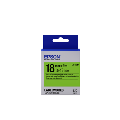 Epson LK-5GBF címkeszalag Black/Green 18mm (9m)
