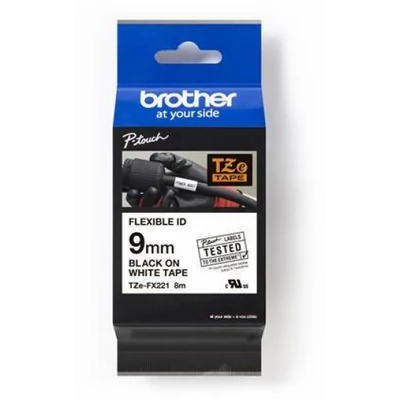 Brother TZe-FX221 9 mm széles 8m hosszú szalagkazetta